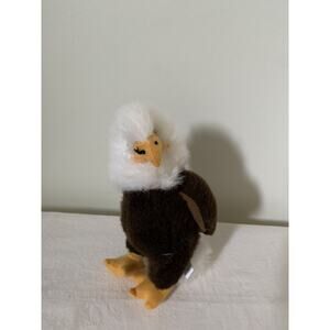 Bald Eagle Plush Stuffed Animal 8" Vintage Genich International Fuzzy Head Tail